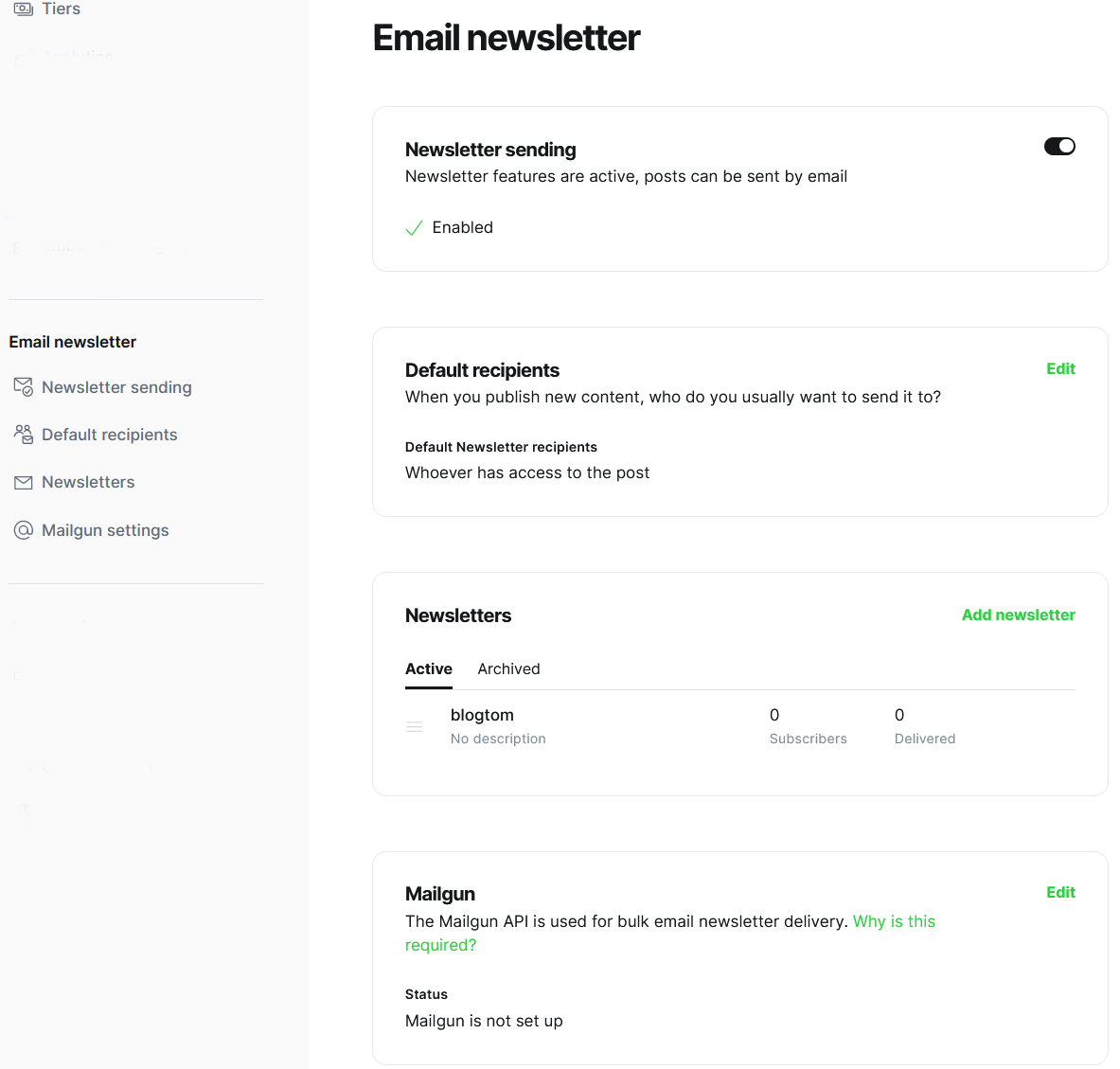Configuration du CMS  Ghost: Partie 2