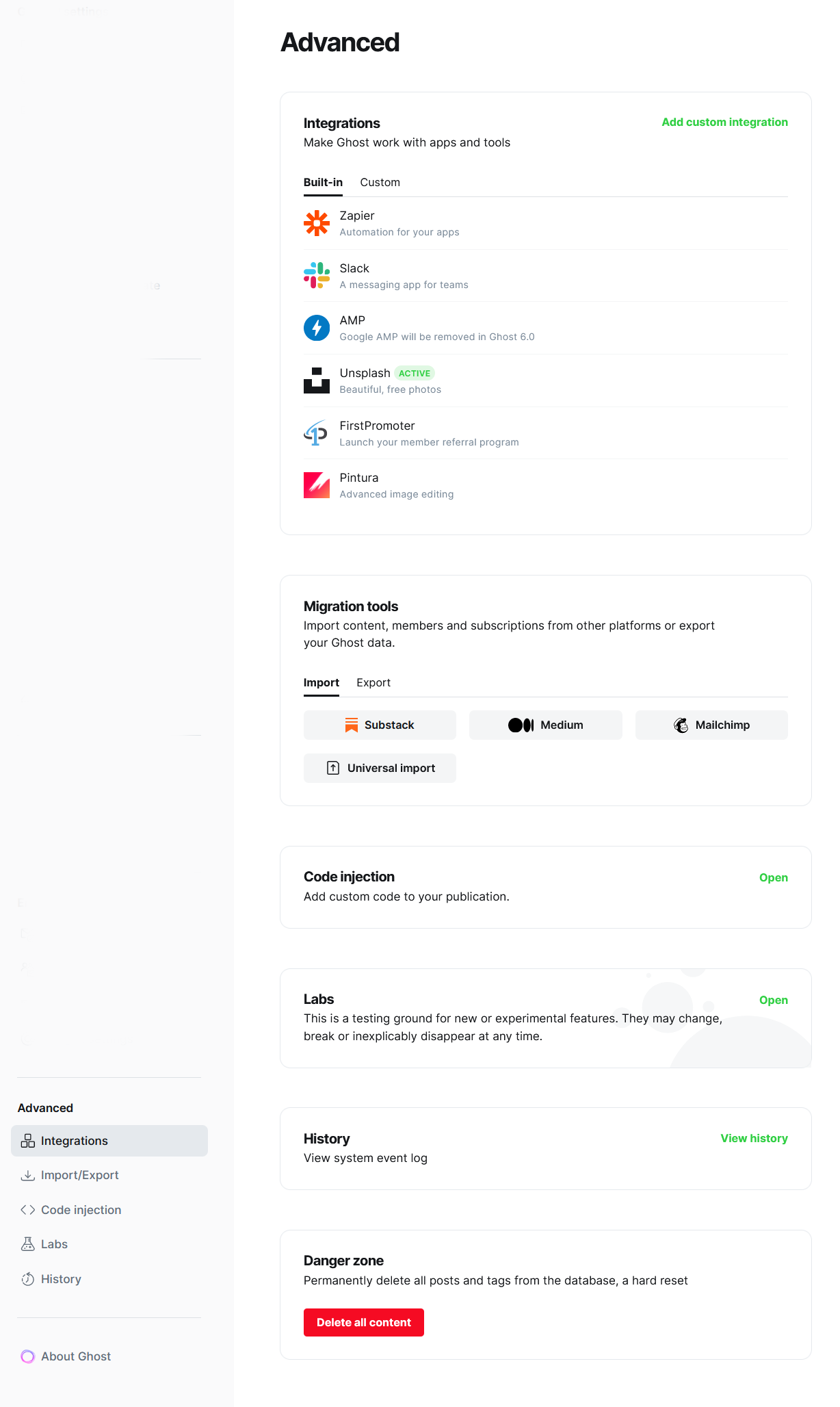 Configuration du CMS  Ghost: Partie 2