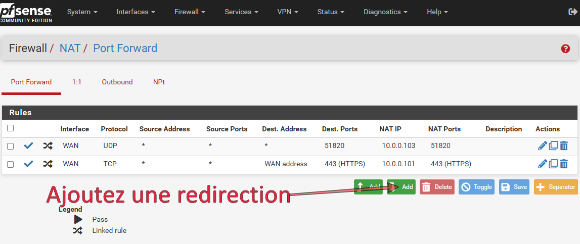 Le pare-feu de PfSense-CE : Côté WAN