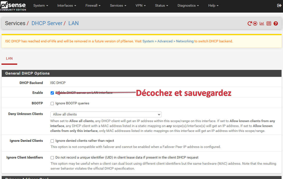 Créer un bridge Sur PfSense-CE