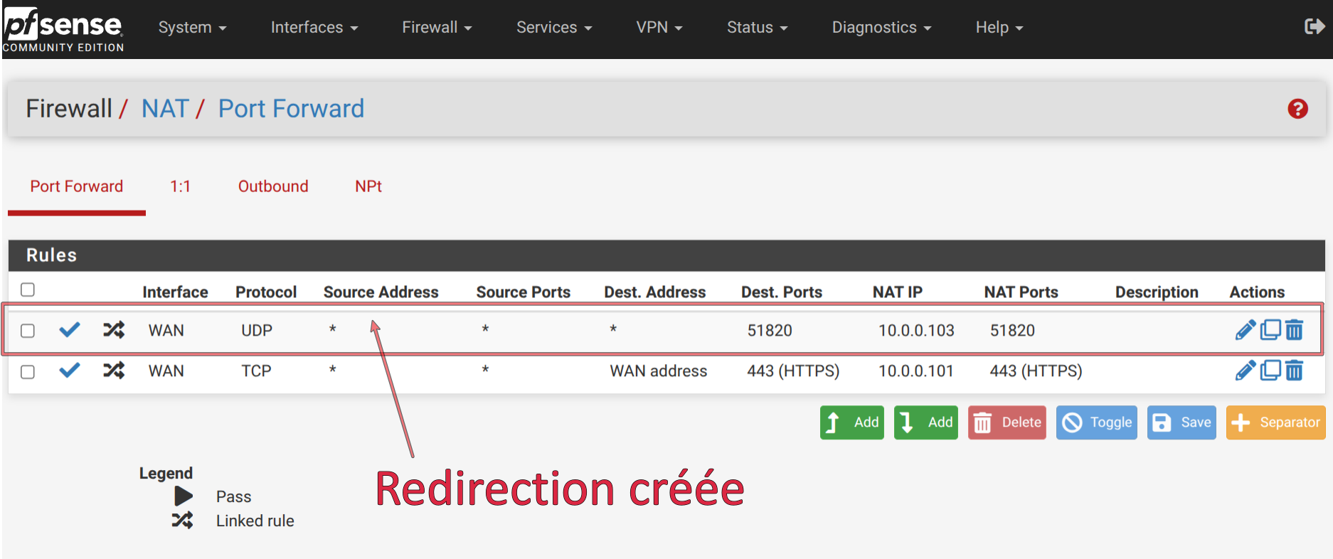 Le pare-feu de PfSense-CE : Côté WAN