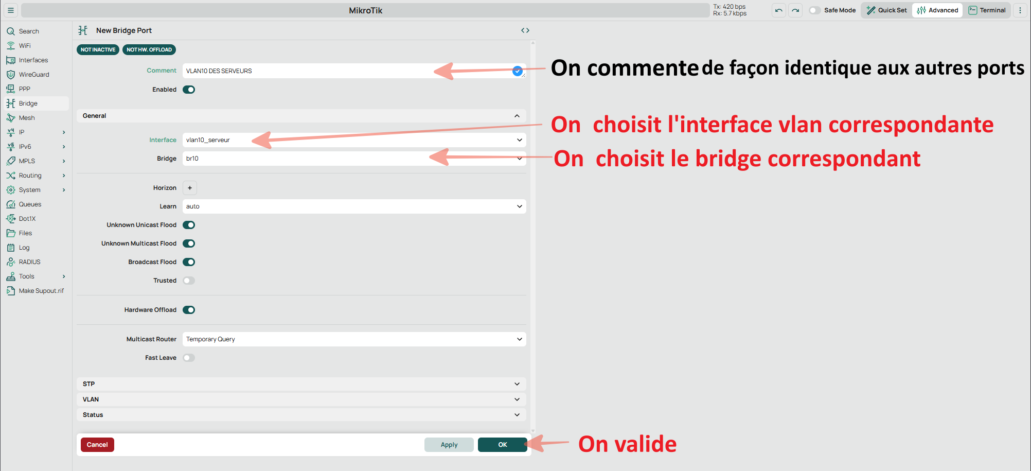 Les VLANs : Côté Switch