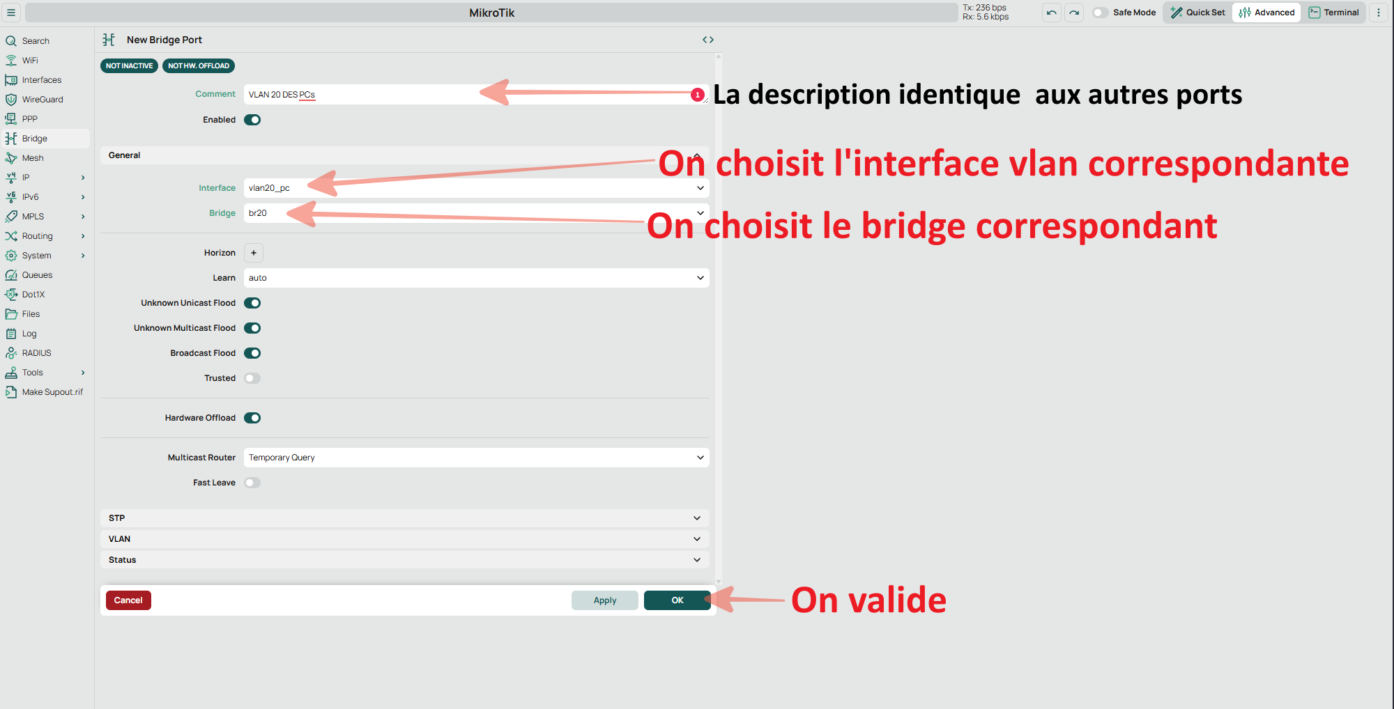Les VLANs : Côté Switch