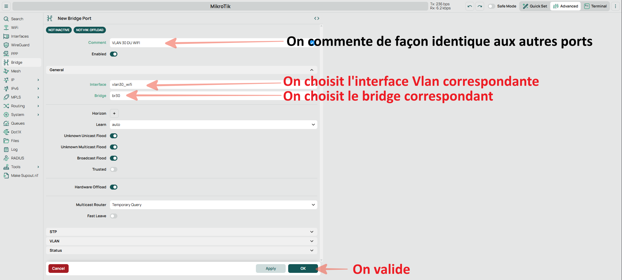 Les VLANs : Côté Switch