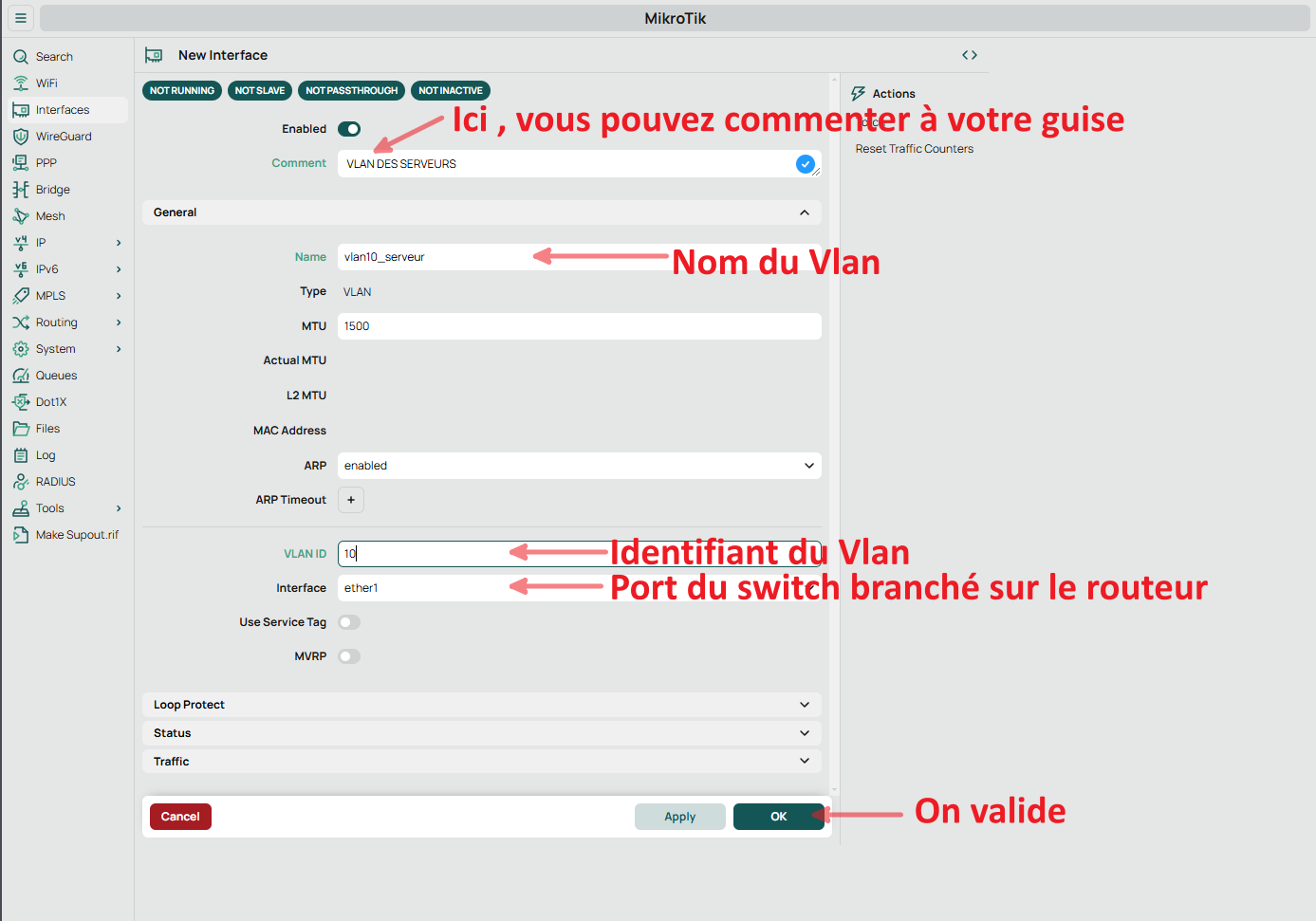 Les VLANs : Côté Switch